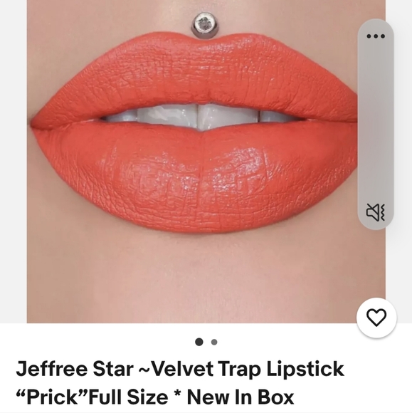 Jeffree  Sold Sold One Left Star Velvet Trap Lipstick - Prick Orange - Picture 1 of 6